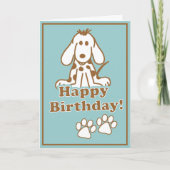 Carte Anniversaire Amoureux des chiens (Devant)