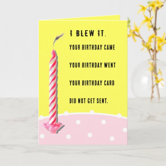 Carte Anniversaire amusant (Fleur jaune)