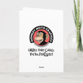 Carte Anniversaire amusant de "Over the Hill" (Dos)