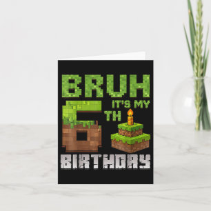 Carte Anniversaire amusant Garçon Kid Bruh C'Est Mon 6èm