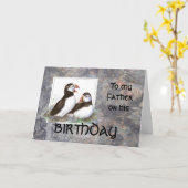Carte Anniversaire amusant Père, Papa, Mignons Oiseaux d (Fleur jaune)