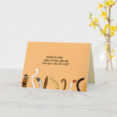 Carte Anniversaire amusant pour Crazy Cat Lady Senior Ol (Fleur jaune)