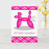 Carte Anniversaire amusant pour grand-mère, panier de ca (Fleur jaune)