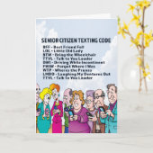 Carte Anniversaire amusant pour les aînés (Fleur jaune)