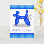 Carte Anniversaire amusant pour Nephew, Poodle Fart (Fleur jaune)