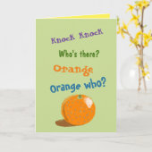 Carte Anniversaire amusant pour papa de Child Knock Knoc (Fleur jaune)