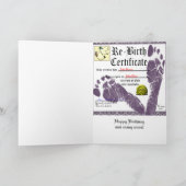 Carte Anniversaire amusant sur la colline (Intérieur)