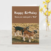 Carte Anniversaire amusant sur la colline Ancien Humour (Fleur jaune)