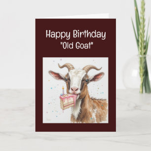 Carte Anniversaire amusant sur la colline Ancien Humour