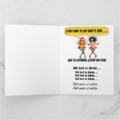 CARTE ANNIVERSAIRE AMUSANT - VOIR À L'INTÉRIEUR ... (Intérieur)