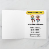 CARTE ANNIVERSAIRE AMUSANT - VOIR À L'INTÉRIEUR ... (Intérieur)