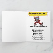 CARTE ANNIVERSAIRE AMUSANT - VOIR À L'INTÉRIEUR ... (Intérieur)