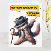 CARTE ANNIVERSAIRE AMUSANT - VOIR À L'INTÉRIEUR ... (Fleur jaune)