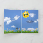 Carte Anniversaire ananas avec lunettes de soleil (Intérieur)