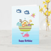 Carte Anniversaire animal de la jungle mignonne (Fleur jaune)