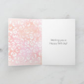 Carte Anniversaire Animal Imprimé Léopard Rose Fille (Intérieur)