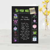 Carte Anniversaire Année 1998 Fun Trivia Faits (Fleur jaune)