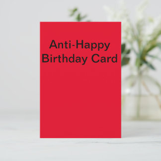 Carte Anniversaire Anti-Happy