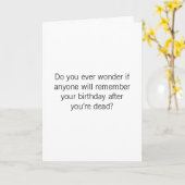 Carte Anniversaire - après que vous soyez morts (Fleur jaune)