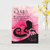 Carte Anniversaire Aquarius Pour Son Symbole Zodiac Star (Fleur jaune)