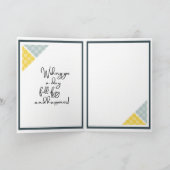 Carte Anniversaire Arabesque Rustique Couleurs Douteuses (Intérieur)