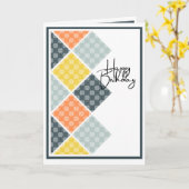 Carte Anniversaire Arabesque Rustique Couleurs Douteuses (Fleur jaune)