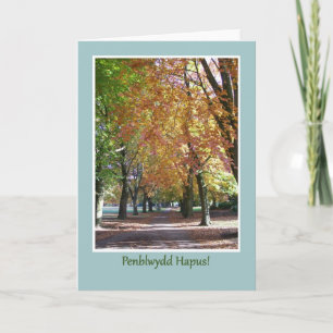 Carte Anniversaire, Arbres D'Automne, Salutation G