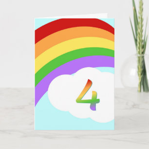 Carte Anniversaire Arc En Arc Pour 4 Ans