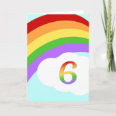 Carte Anniversaire Arc En Arc Pour 6 Ans (Devant)