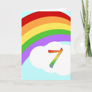 Carte Anniversaire Arc En Arc Pour 7 Ans