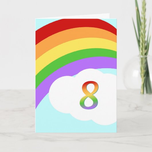 Carte Anniversaire Arc En Arc Pour 8 Ans (Devant)