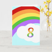 Carte Anniversaire Arc En Arc Pour 8 Ans (Fleur jaune)