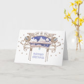 Carte Anniversaire Art Nouveau (Fleur jaune)