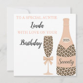 Carte Anniversaire artisanal personnalisé (Devant)