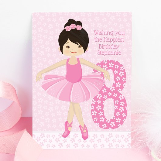 Carte Anniversaire asiatique de Ballerina