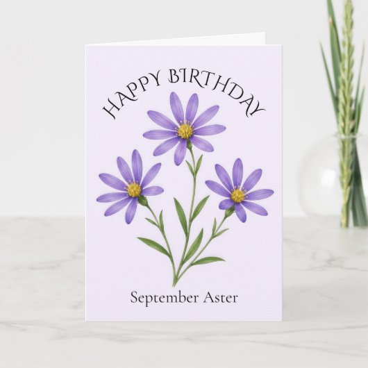 Carte Anniversaire Aster de Septembre (Devant)