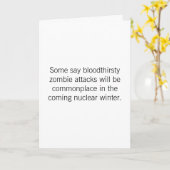 Carte Anniversaire - Attaques de Zombie (Fleur jaune)