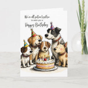 Carte Anniversaire au bureau de la part de tous nos chie