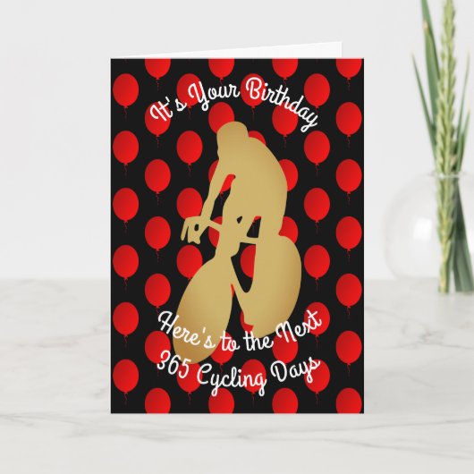 Carte Anniversaire Au Prochain 365 Jours De Cyclisme (Devant)