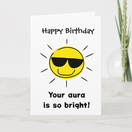Carte Anniversaire Aura Drôle  (Devant)