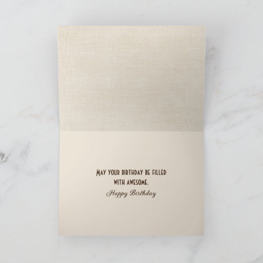 Carte Anniversaire Automne Fawn Dans un Patch Citrouille (Intérieur)