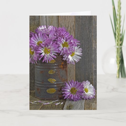 Carte Anniversaire Automne Mum Bouquet (Devant)