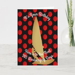 Carte Anniversaire aux 365 jours faisant de la planche à