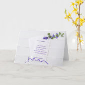 Carte Anniversaire Aux Fleurs Violettes (Fleur jaune)