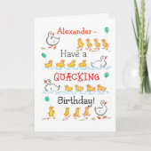 Carte Anniversaire avant fait sur commande de Quacking (Devant)