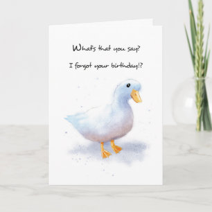 Carte Anniversaire Avec Canard Humoristique