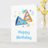 Carte Anniversaire Avec Casquette (Fleur jaune)