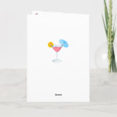 Carte Anniversaire Avec Cocktails (Dos)