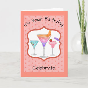 Carte Anniversaire Avec Cocktails