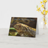 Carte Anniversaire Avec Crapaud Sauvage Jouer Sur  (Fleur jaune)